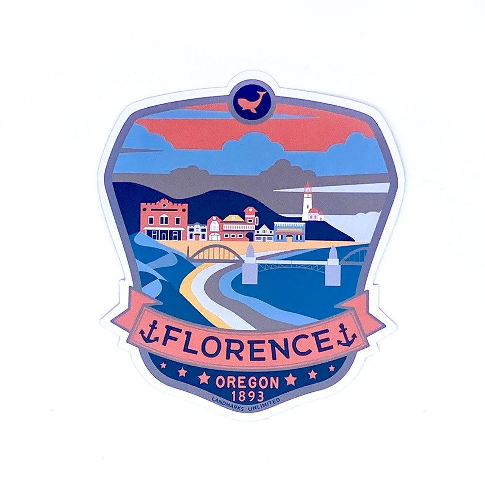 Landmarks Unlimited, Oregon Natural Wonders, 4", Sticker, Florence